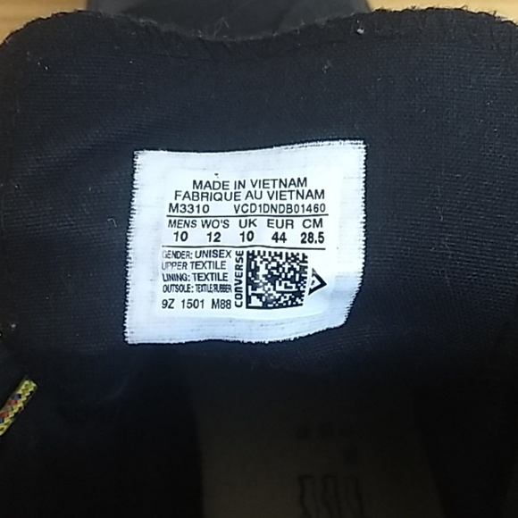 Converse Black Sneakers with Yellow Laces - Picture 6 of 6